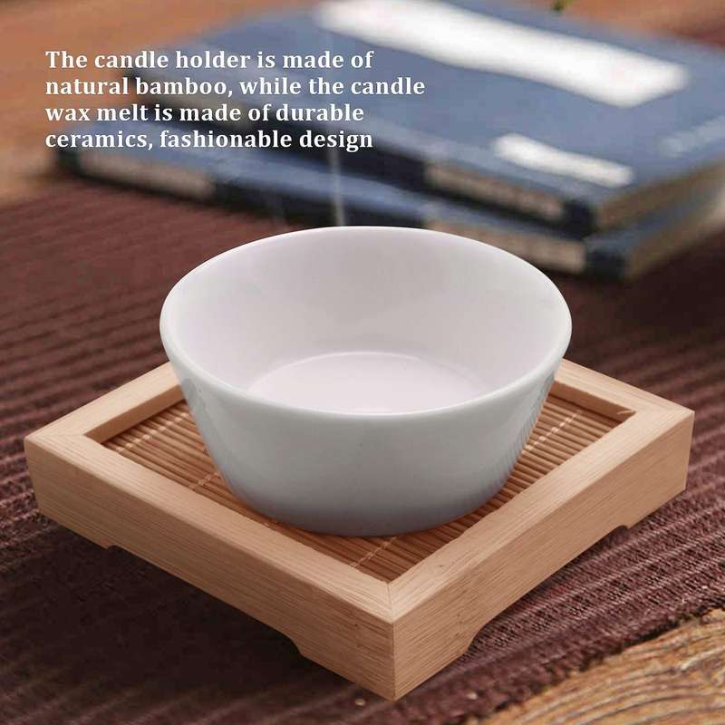 Wooden Bamboo Hollow Lamp Oil Furnace Candle Holder Elegant and Attractive Home Office Decoration