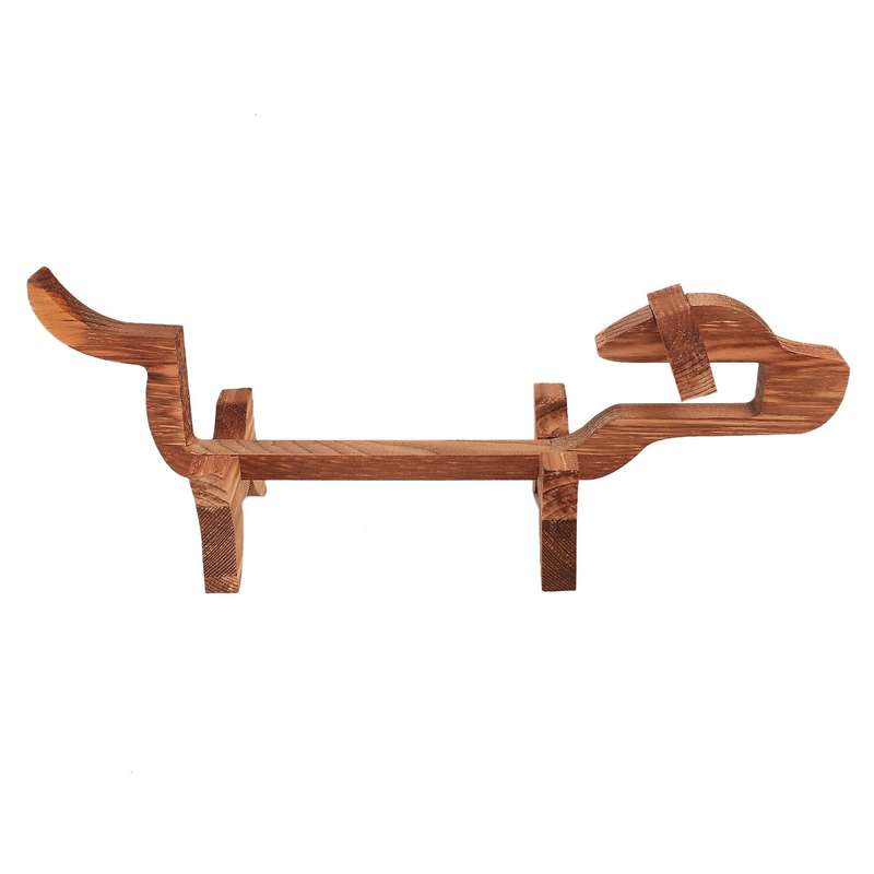 Wooden Beagle Wine Rack Wine Holder Stand Wine Cabinet Decorations Art Wine Shelf for 1 Standard Wi