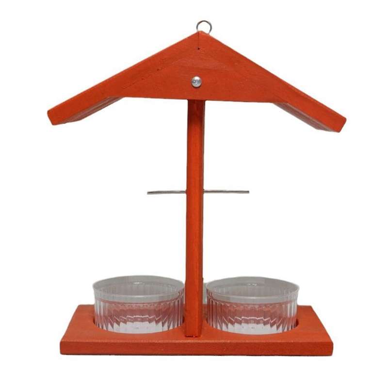 Wooden Bird Feeder Villa Garden Bird Feeder Outdoor Feeder Hanging Pet Feeder Balcony