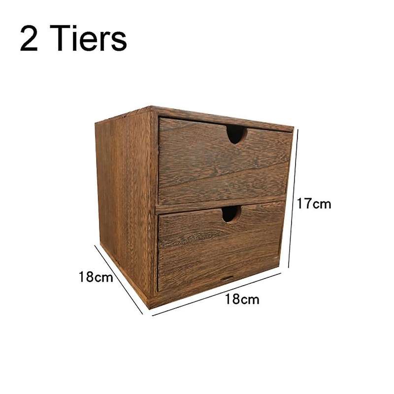 Wooden Box Storage Drawer Wooden Chest of Drawers Jewelry Cosmetics Organizer Office Home Decoration