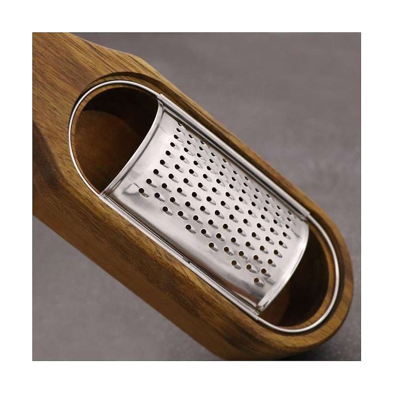 Wooden Cheese Grater with Handle,rustic Brown Cheese Shredder with Storage Space, for Cheese Lemon