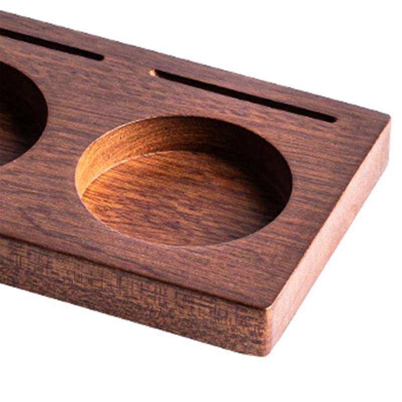 Wooden Coffee Tamper Station Base Holder Mat Non Slip for Shop Worktop