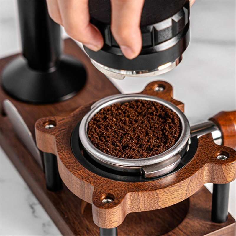 Wooden Coffee Tamper Station Base Holder Mat Non Slip for Shop Worktop
