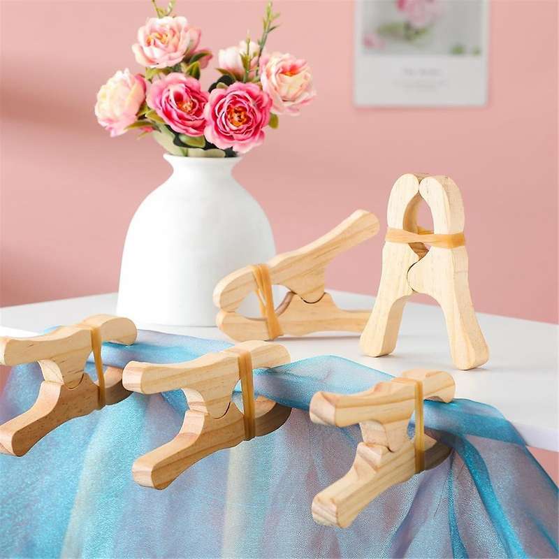 Wooden Clips,Curtains, Wardrobes, Balcony, Baby and Children'S Clothes,Sheets,Anti-Slip, Wooden Clip