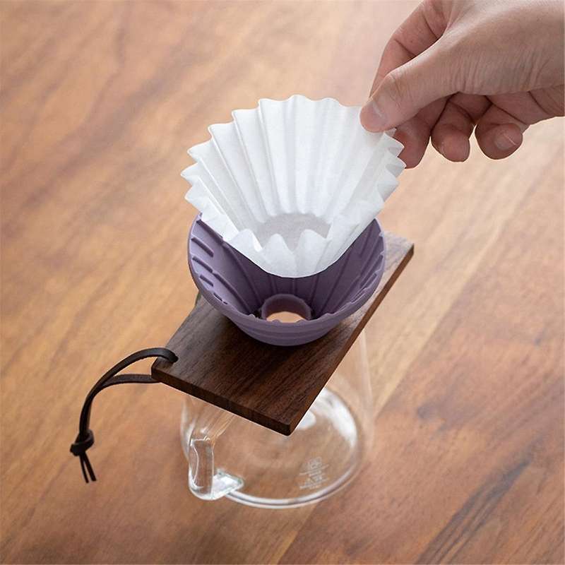 Wooden Coffee Filter Cup Holder Solid Wood Drip Filter Decorative Coffee Powder Filter Paper Holder