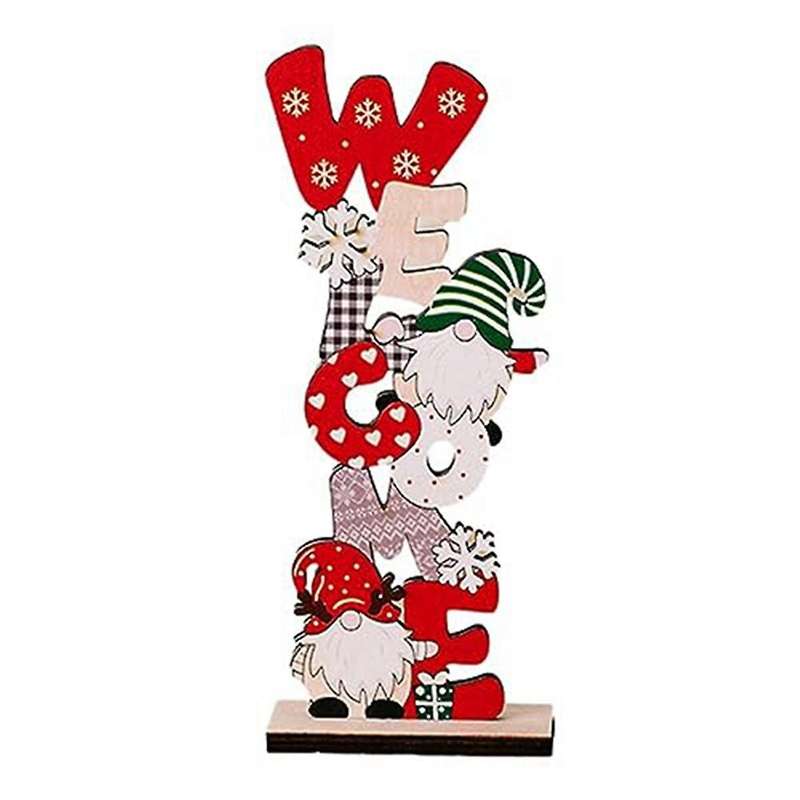 Wooden Christmas Decor,Christmas Centerpieces for Tables,Wood Santa- Christmas Table Decor,Wooden Or