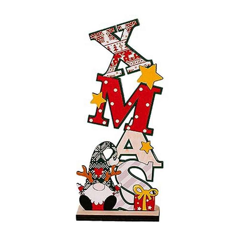 Wooden Christmas Decor,Christmas Centerpieces for Tables,Wood Santa- Christmas Table Decor,Wooden Or