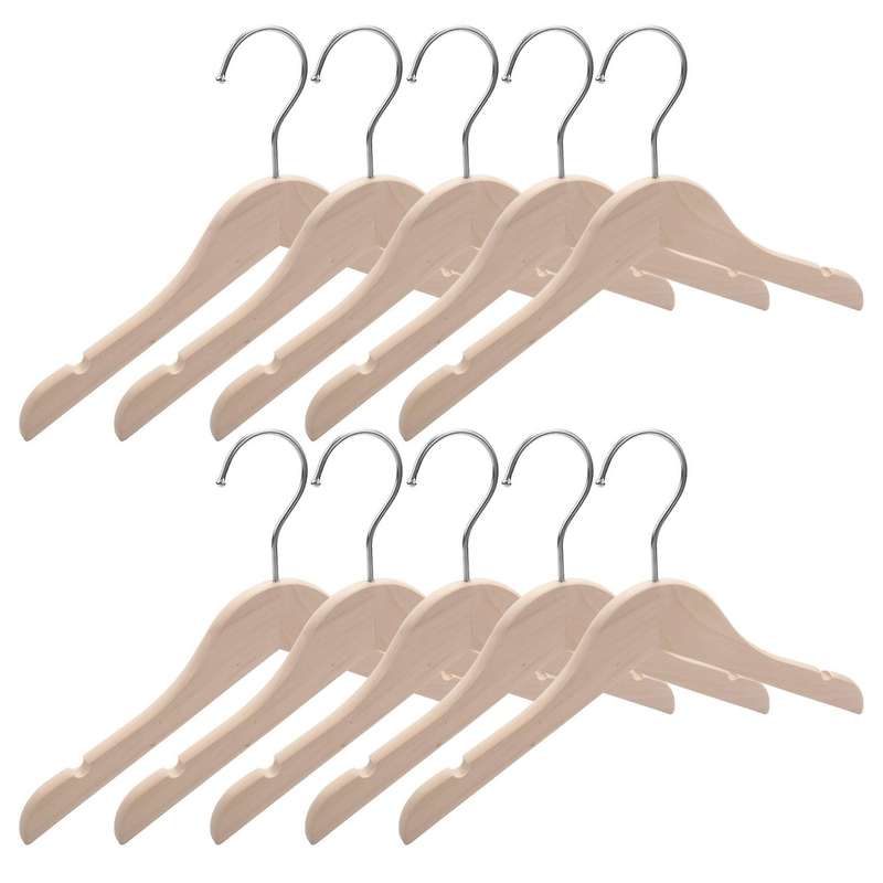 Wooden Children's/Children's Hangers (10 Pack) and Durable Wooden Baby/Parenting Hangers-12.5 Inch-