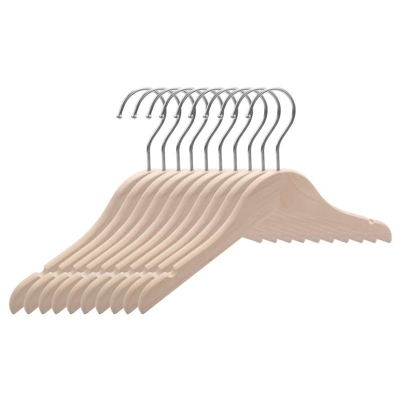 Wooden Children's/Children's Hangers (10 Pack) and Durable Wooden Baby/Parenting Hangers-12.5 Inch-