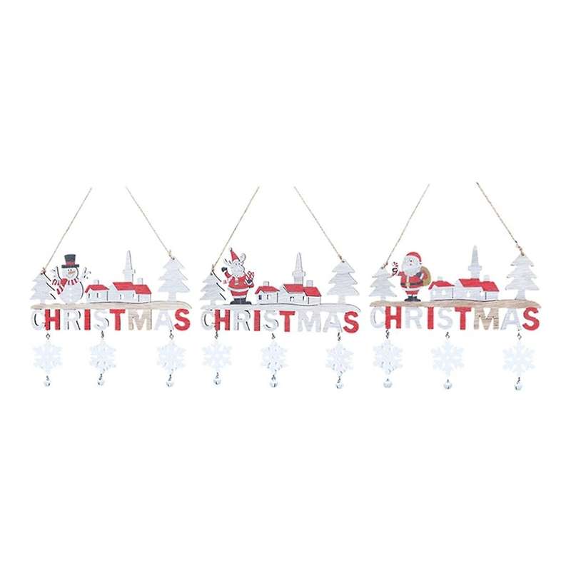 Wooden Christmas Hanging Pendants -santa- Merry Christmas-decoration for Home Xmas Tree Ornaments