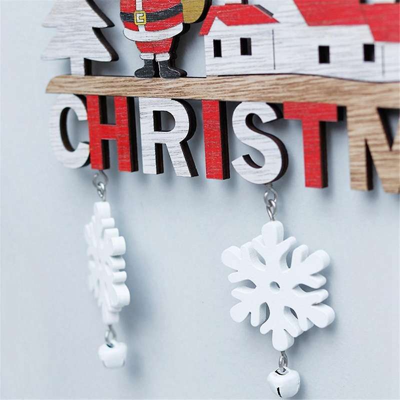 Wooden Christmas Hanging Pendants -santa- Merry Christmas-decoration for Home Xmas Tree Ornaments