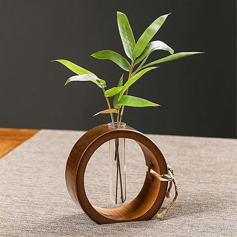 Wooden Dry Vase Flower Arrangement Living Room Dining Table Porch Flower Flower Arrangement Home Dec