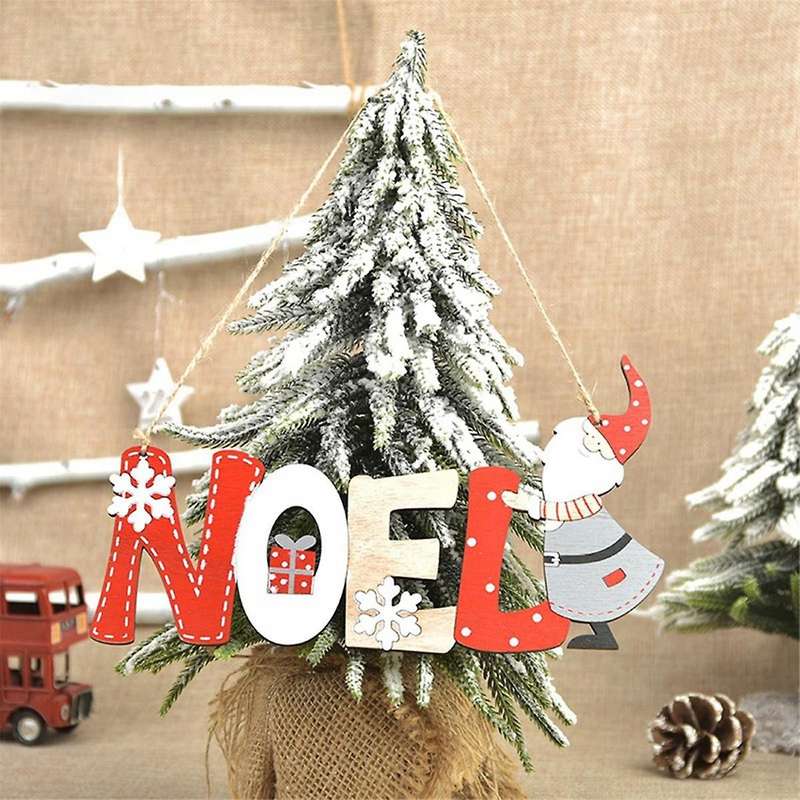 Wooden Front Door Christmas Hanging Sign Xmas Welcome Sign Christmas Hanging Plaque Pendant Christma