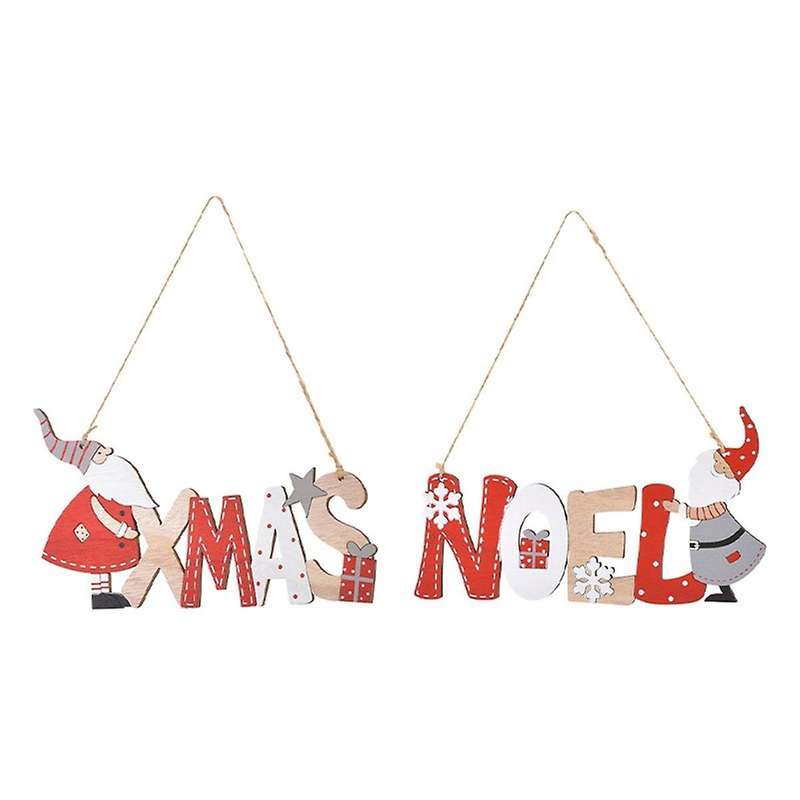 Wooden Front Door Christmas Hanging Sign Xmas Welcome Sign Christmas Hanging Plaque Pendant Christma