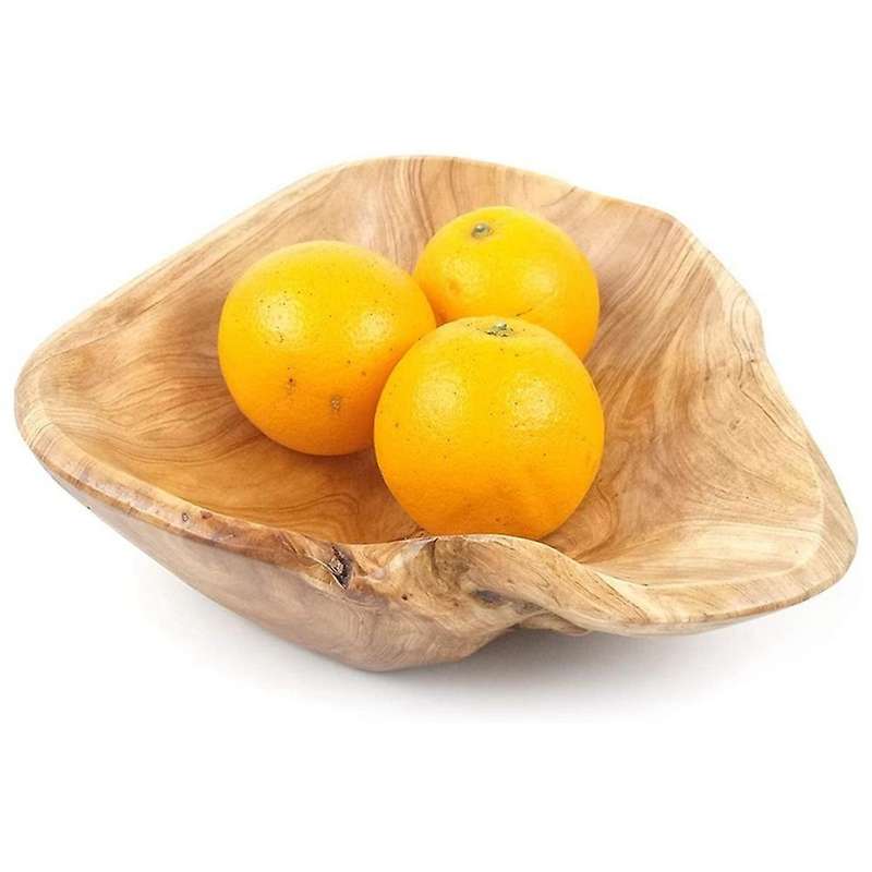 Wooden Fruit Salad Serving Bowl Hand-Carved Root Bowls Creative Living Room Real Wood Candy Bowl 25