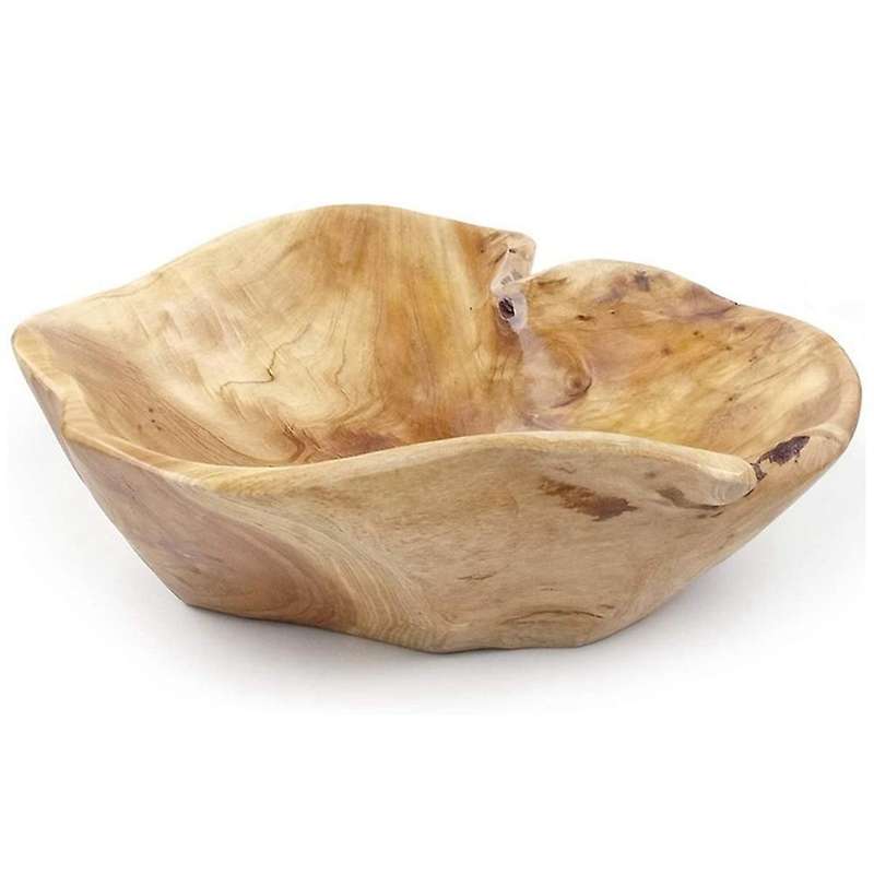 Wooden Fruit Salad Serving Bowl Hand-Carved Root Bowls Creative Living Room Real Wood Candy Bowl 25