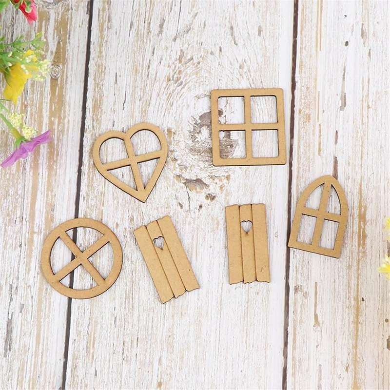 Wooden Fairy Garden Door,Miniature Garden Buildings , Garden Sculptures and Statues