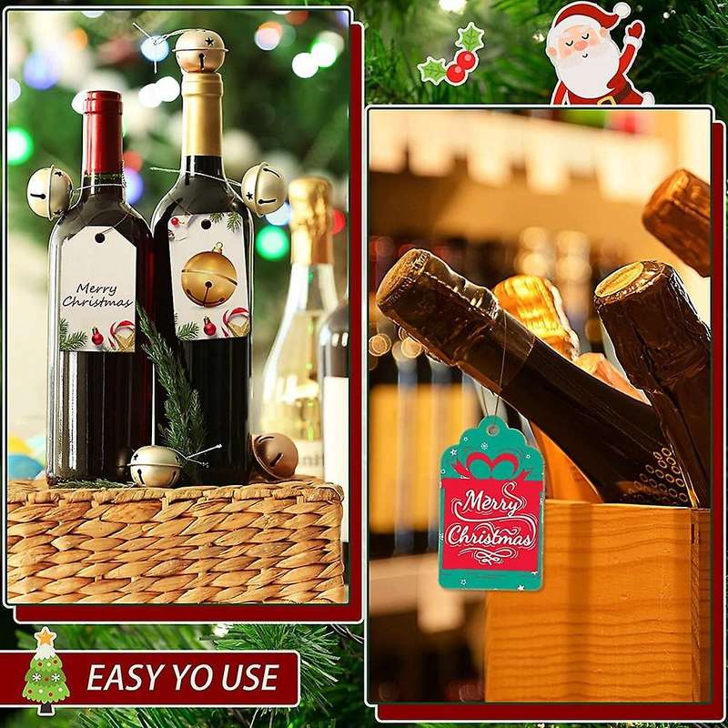 Wooden Gift Tags Christmas Decorations Unfinished Wooden Pieces Wooden Tags with Holes Craft Birthda