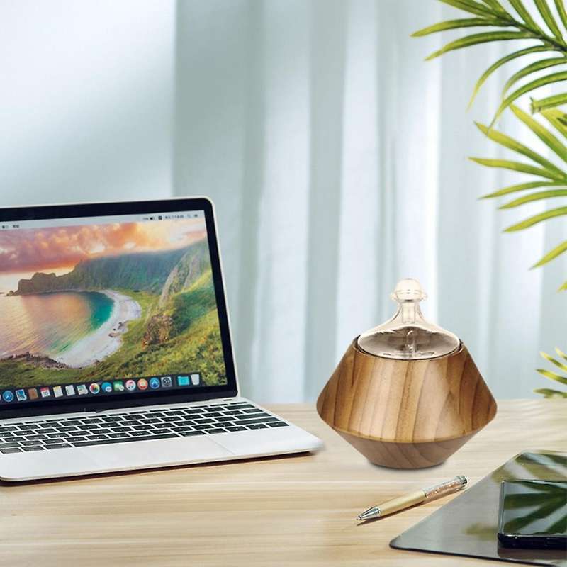 Wooden Glass Aromatherapy Pure Essential Oils Diffuser Air Nebulizer Humidifier Household Humidifier