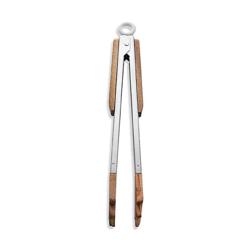 Wooden Kitchen Tongs Palm Clamp Cooking Tongs, Non-stick High Temperature Resistant, Stainless Stee
