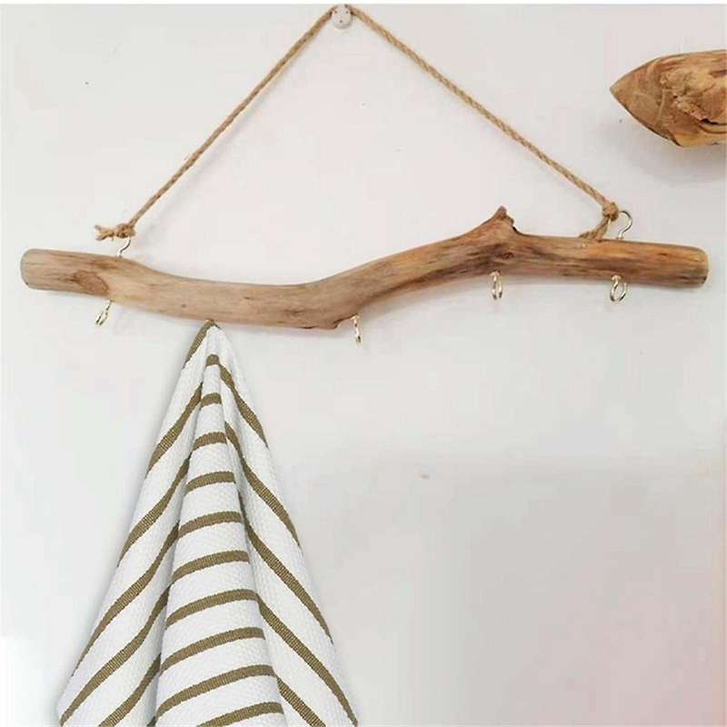 Wooden Hook Driftwood Hook Vintage Decor Supplies Easy to Use Branch Hanger Holder for Entryway Smal