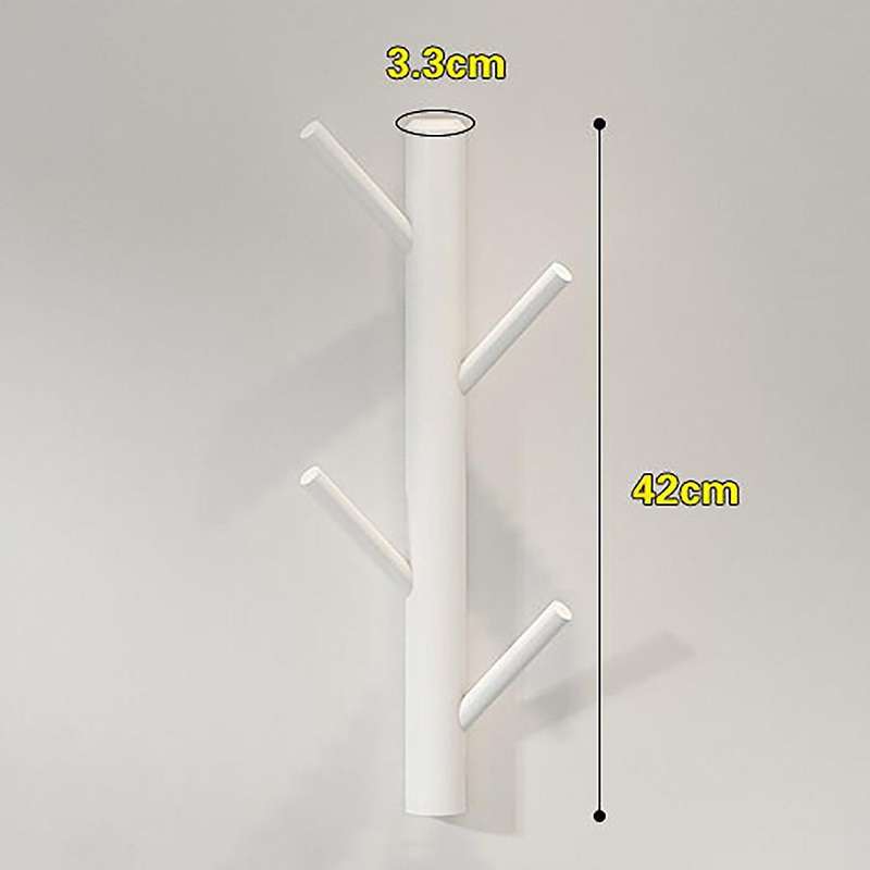 Wooden Hanging Coat Rack Wall Hook Tree Branch Coat Rack Modern Wall-Mounted Vertical Wooden Hat Hoo