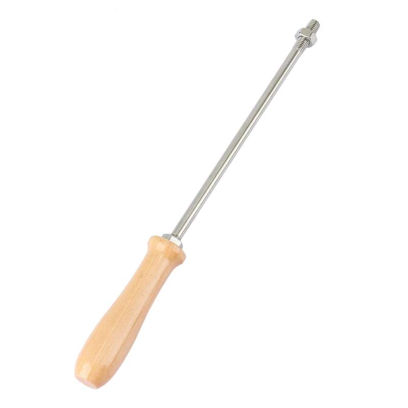 Wooden Handle for Burning Mold Stamp on Cake Cookie Sweets, Iron Brass Mold Burning Handle 8mm Diame