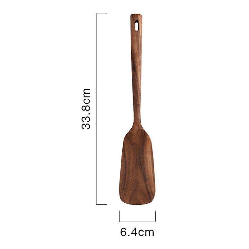Wooden Kitchen Cooking Utensils,2 Pcs Wooden Spoons and Spatula for Cooking, Sleek, Cookware Use An