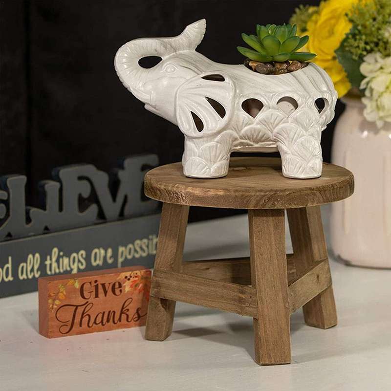 Wooden Plant Stand, High Stool Plant Stand Multi-Function Flower Pot Holder, for Gardening Decoratio