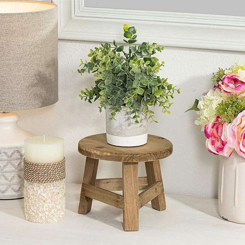 Wooden Plant Stand, High Stool Plant Stand Multi-Function Flower Pot Holder, for Gardening Decoratio