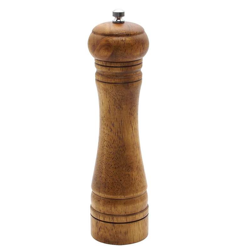 Wooden Pepper Grinder,Solid Wood Manual Spice Pepper Mill Salt Shaker Herbs Grinders Adjustable Cera