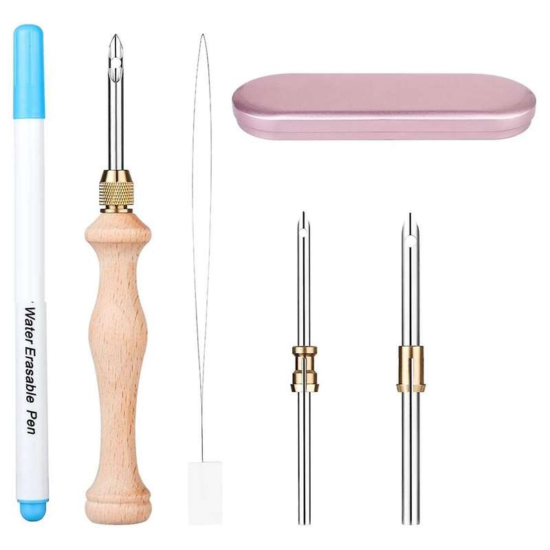 Wooden Punching Needle Tool, Punching Needle, Adjustable Embroidery Punching Needle Tool, Suitable f