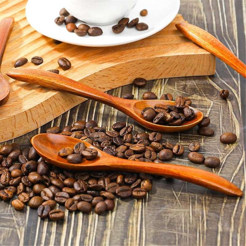 Wooden Spoons, Small Wooden Spoons,Mini Tablespoons,Wooden Kitchen Accessories for Hot Chocolate, Ho