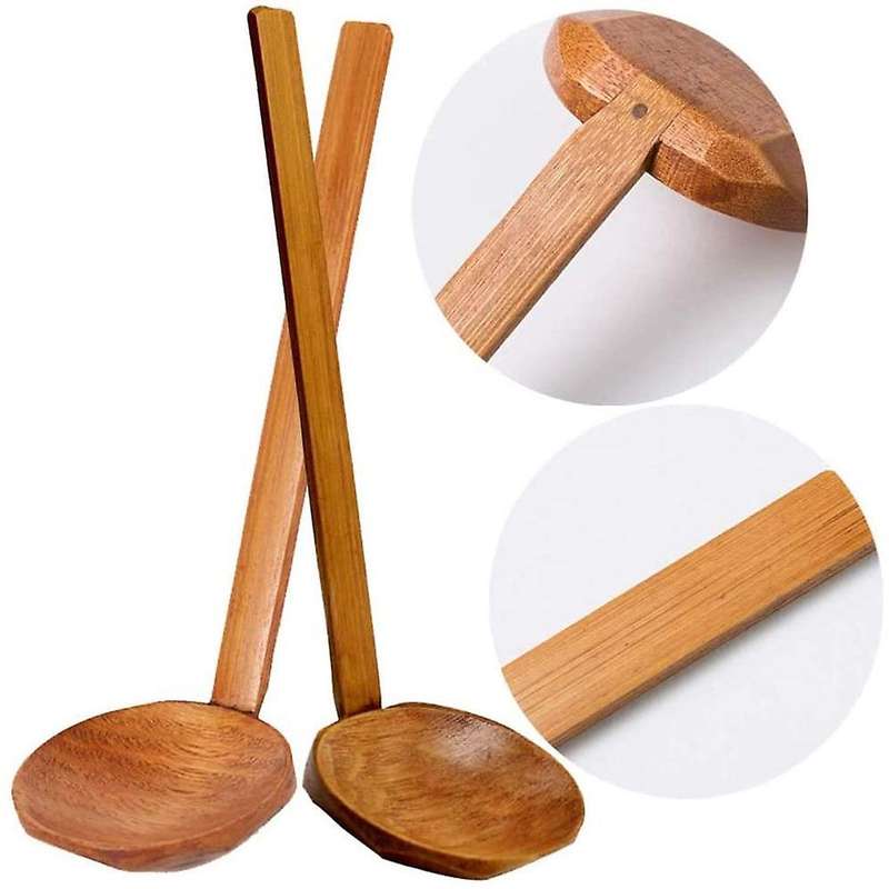 Wooden Spoon Spoon Set Japanese Style Wooden Spoon Tablespoon Soup Spoon Wooden Kitchen Utensil Cof