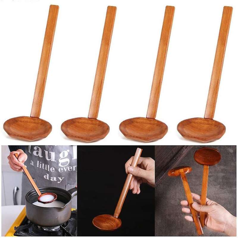 Wooden Spoon Spoon Set Japanese Style Wooden Spoon Tablespoon Soup Spoon Wooden Kitchen Utensil Cof