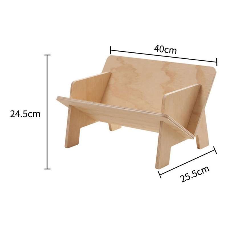 Wooden Tilted Tabletop Bookshelf Kids Bookcase Rustic Desktop Storage Organizer Display Bookshelf