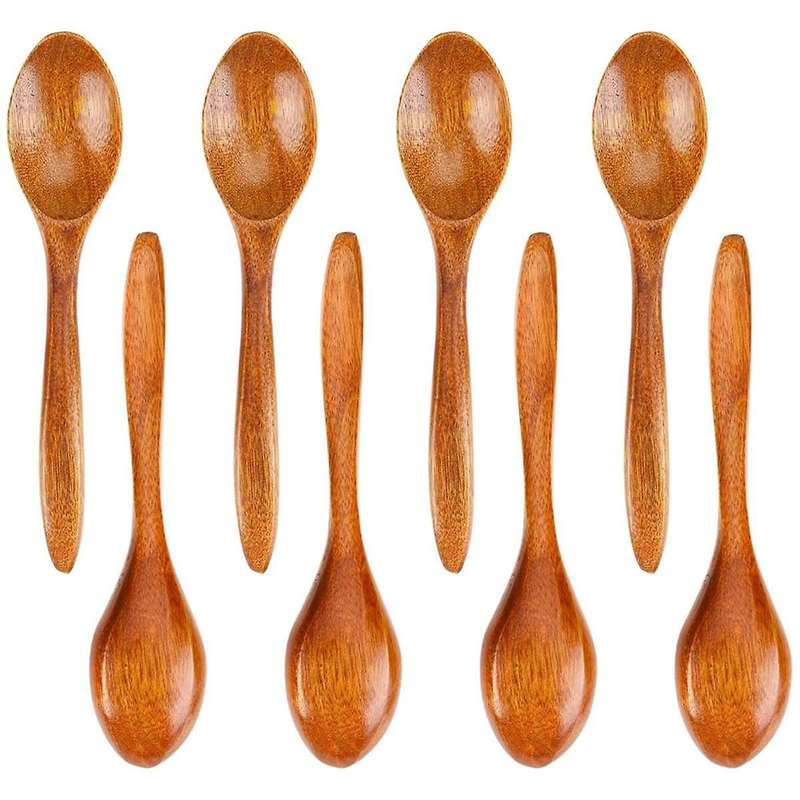 Wooden Spoons, Small Wooden Spoons,mini Tablespoons,wooden Kitchen Accessories for Hot Chocolate, H