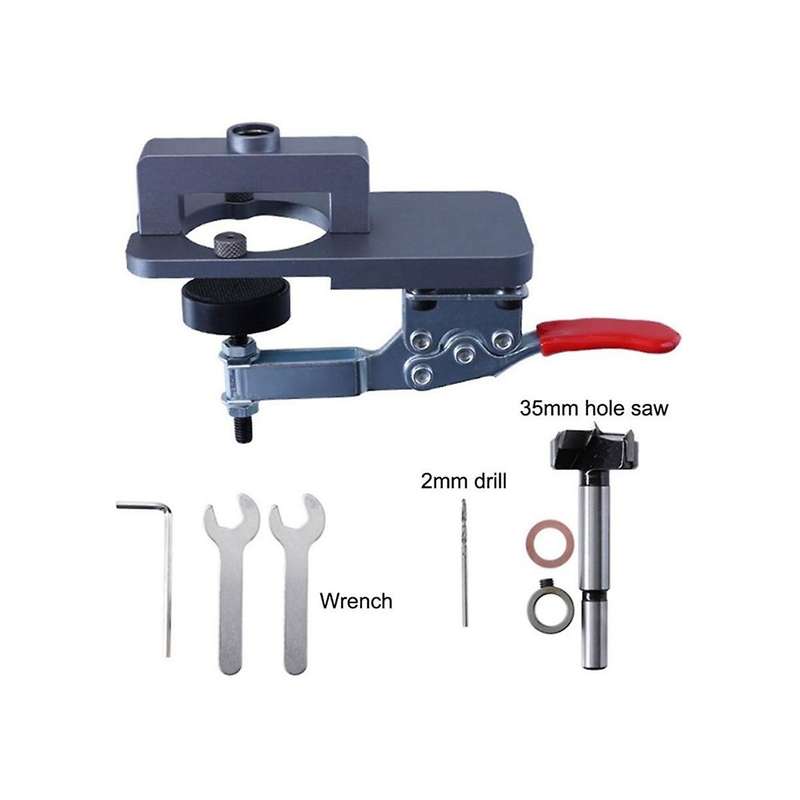 Woodworking 35mm Hole Opener Hinge Opener Door Cabinets Hinge Locator Wood Work Hole Drilling Guide