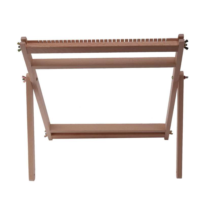 Wooden Weaving Loom with Stand, Multi-Craft Weaving Looms Kit,Weaving Loom Frame Beech Tapestry Loom