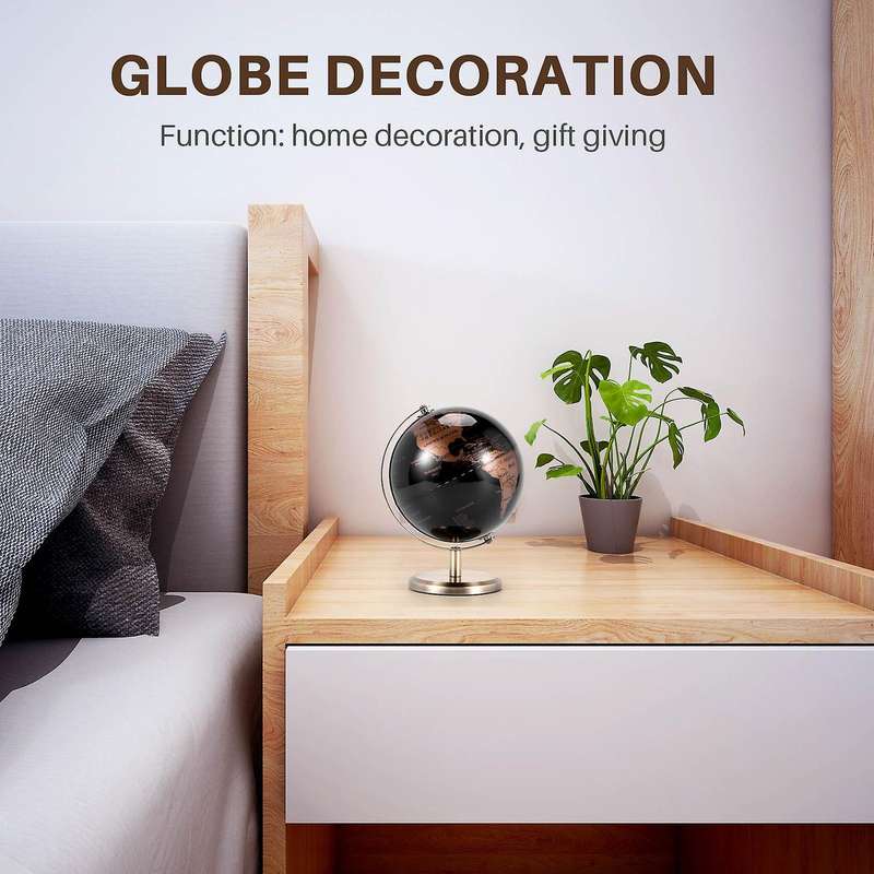 World Globe Constellation Map Globe Table Desk Ornaments Gift Office Accessories(gold)