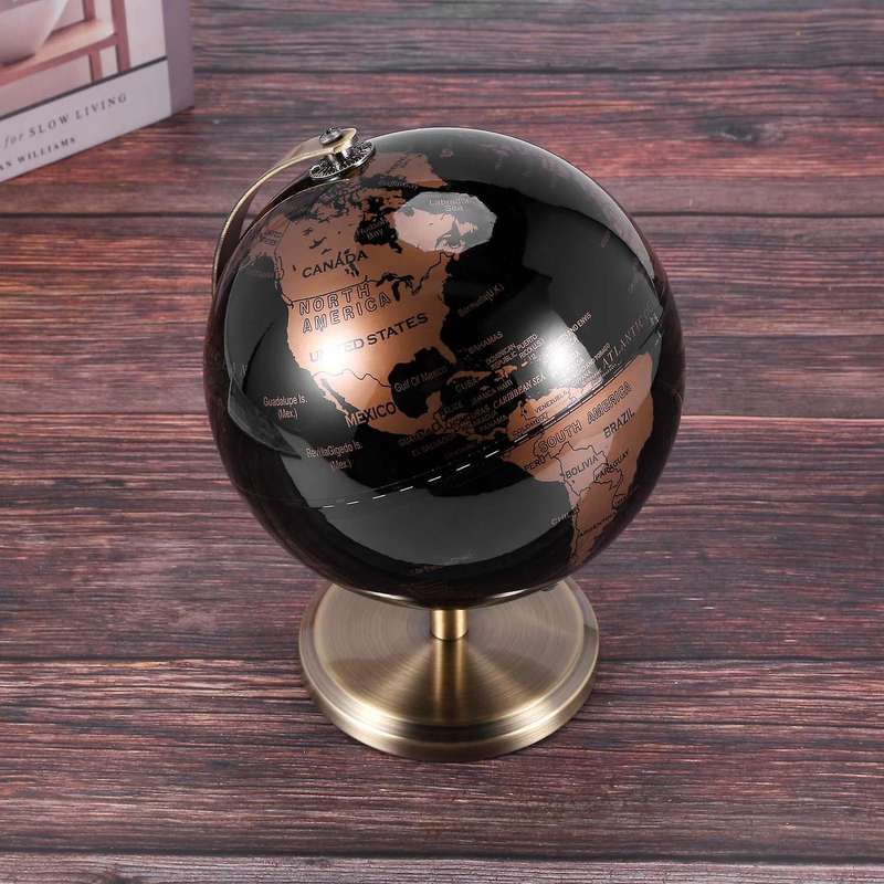 World Globe Constellation Map Globe Table Desk Ornaments Gift Office Accessories(gold)