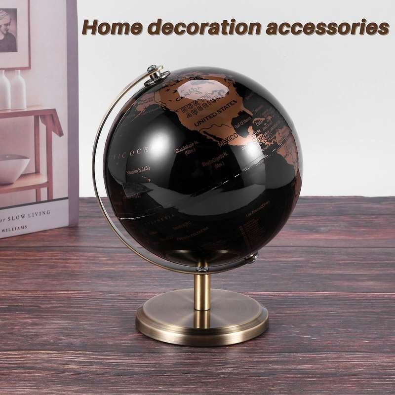 World Globe Constellation Map Globe Table Desk Ornaments Gift Office Accessories(gold)