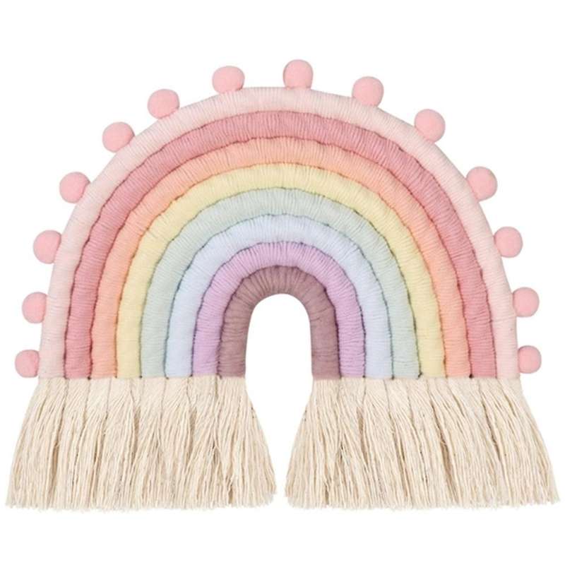 Woven 8 Lines Rainbow Tapestry Wall Hanging Living Room Bedroom Color Pendant Decoration Wall Hangin