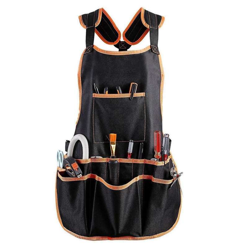 Work Apron Tool 16 Tool Pockets Tool Belt Adjustable Vest Tool Apron for Mans Work Apron and Women