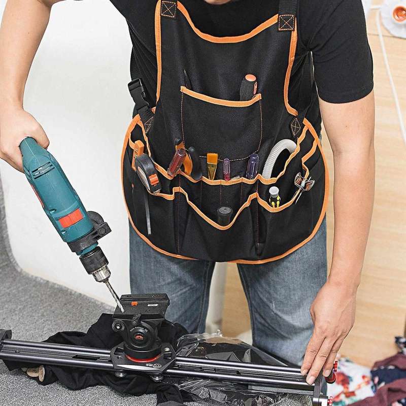Work Apron Tool 16 Tool Pockets Tool Belt Adjustable Vest Tool Apron for Mans Work Apron and Women