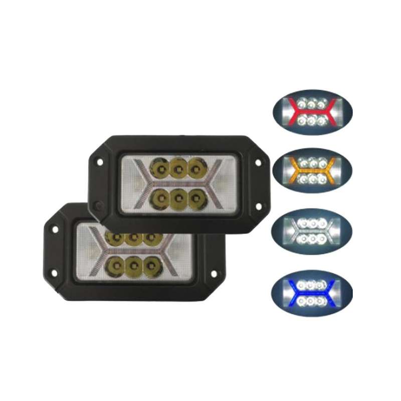 Work Lights Rectangular with Daytime Running Lights Front Bar Led Spotlights Fog Lights Signal Ligh