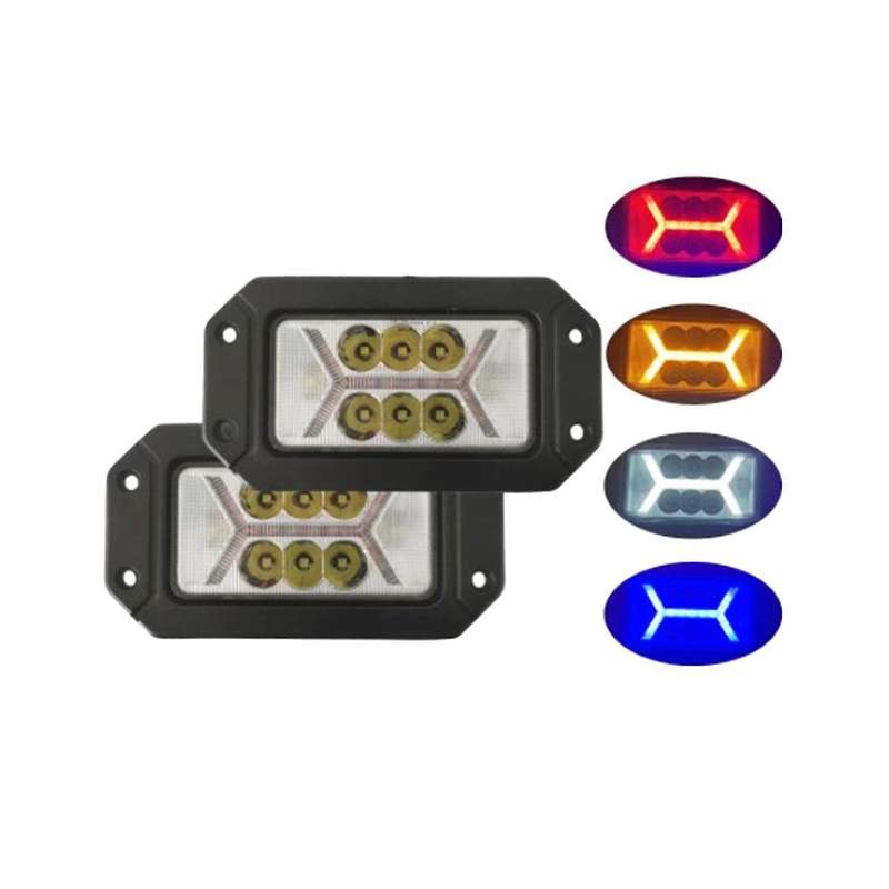 Work Lights Rectangular with Daytime Running Lights Front Bar Led Spotlights Fog Lights Signal Ligh