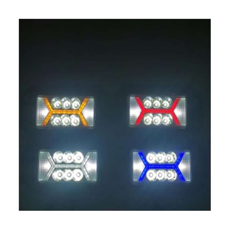 Work Lights Rectangular with Daytime Running Lights Front Bar Led Spotlights Fog Lights Signal Ligh