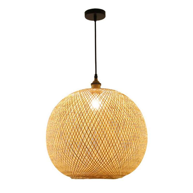 Woven Bamboo Pendant Light Creative Chandelier Rattan for Living Room Bar Retro Woven Pendant Light