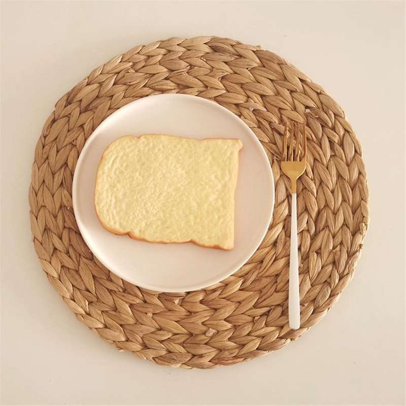 Woven Placemats, Round Placemats,Rattan Placemats,Round Woven Placemats Set, Heat-Resistant/Non- Di